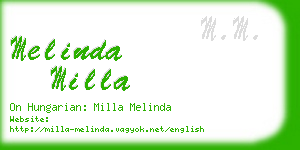 melinda milla business card